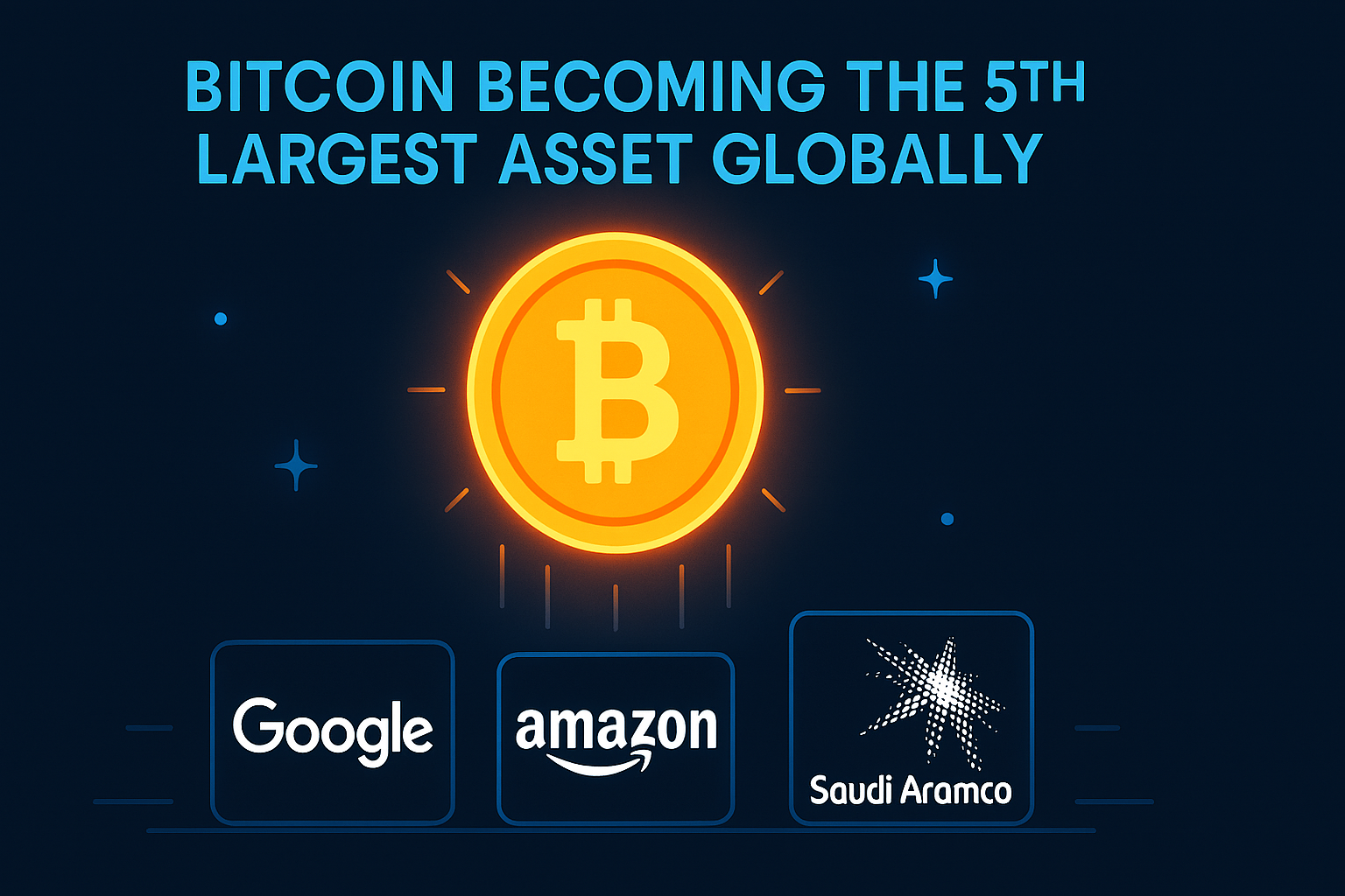 “Bitcoin becomes the 5th largest asset in the world, overtaking Google and Amazon.”