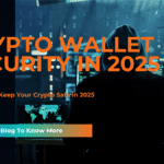 Crypto Wallet Security in 2025: 7 Proven Tips to Protect Your Coins Crypto Wallet Security in 2025 graphic showing hacker silhouette in front of multiple computer screens, with text on keeping cryptocurrency safe.