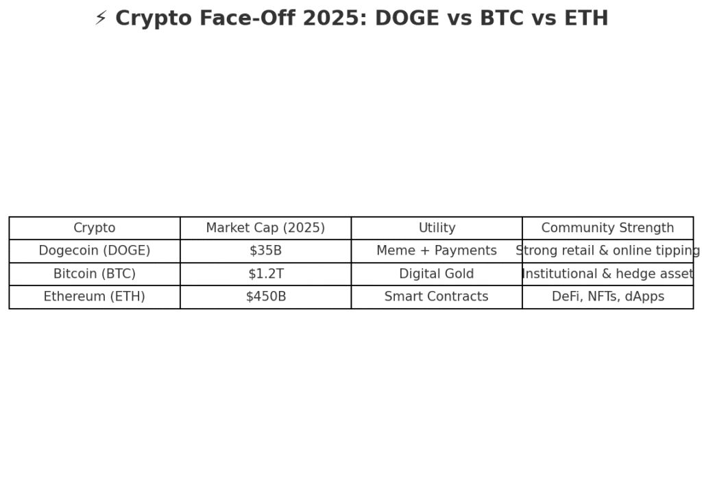 Comparison of adoption trends across major cryptos (BTC, ETH, DOGE, SOL)
