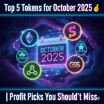 Best Tokens to Invest in October 2025 — Top 5 Profit Picks You Shouldn’t Miss “Illustration showing top 5 tokens to invest in October 2025 — Ethereum, Solana, Chainlink, Aster, and GGs.”