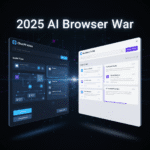 ChatGPT Atlas vs Perplexity Comet: Which AI Browser Fits Your Workflow? Split-screen visualization of ChatGPT Atlas agent mode and Perplexity Comet research feed.
